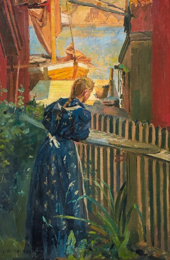 Ragazza nell'idillio estivo - motivo della costa occidentale, 1897
